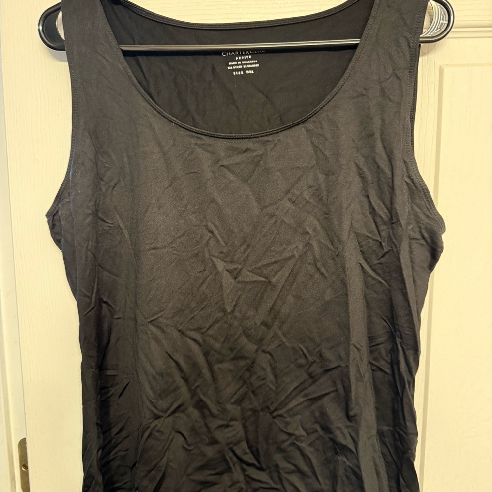 Charter Club Women's Sleek Black Tank Top